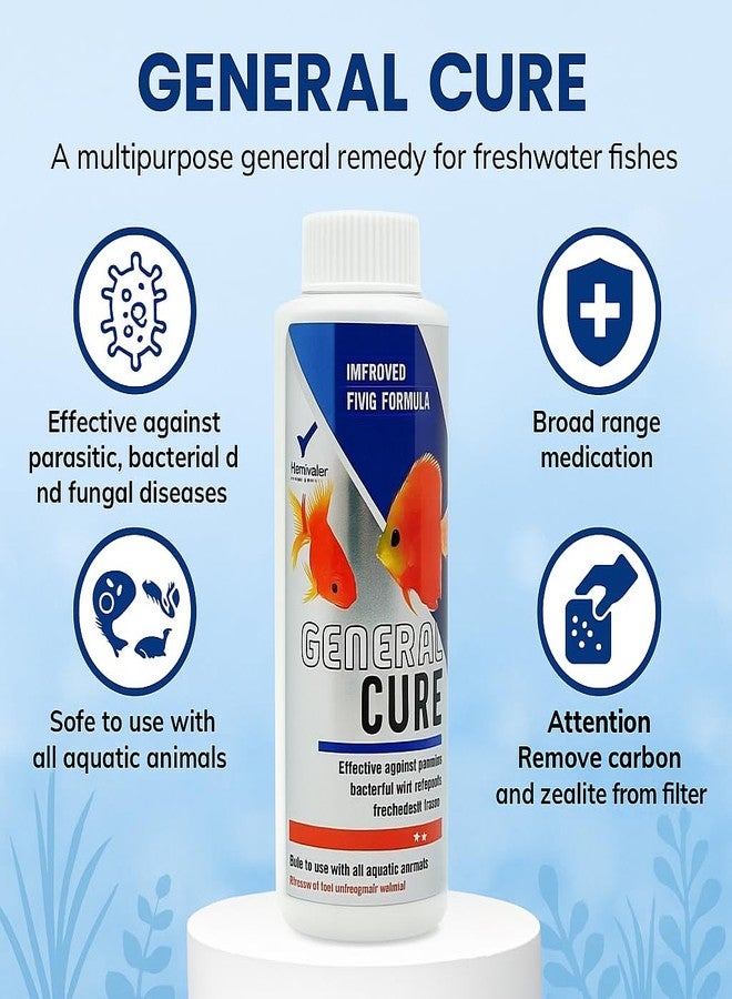VAYINATO Aquatic Remedies 220 ML General Cure Fish Care with Anti White Spot Formula for Freshwater Fish | Safe for All Aquatic Animals - Image 3